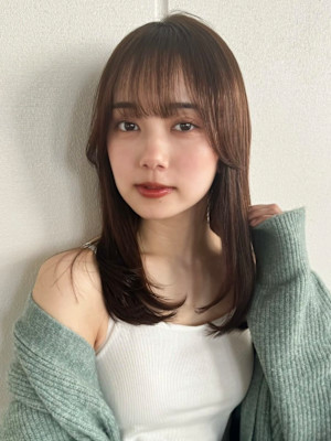 髪質改善/ストレート/アッシュブラウン/艶カラー