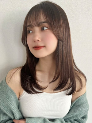 髪質改善/ストレート/アッシュブラウン/艶カラー