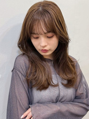 くびれロング/似合わせカット/小顔カット/コテ巻きパーマ