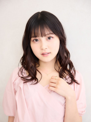 外ハネセミロングミックスウェーブ