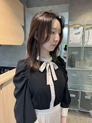 KUsU(クス)×セミロング×グレージュ