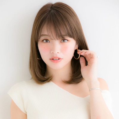 山村/ふんわりカールが可愛い小顔ミディ/ストカール/銀座