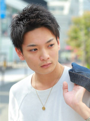 ビジネス カジュアル ショート アップバング ツーブロック