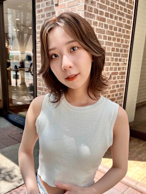 韓国風レイヤーボブ