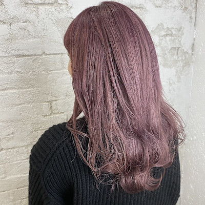 パープルピンクカラー韓国ヘア/オルチャンスタイル【池袋】