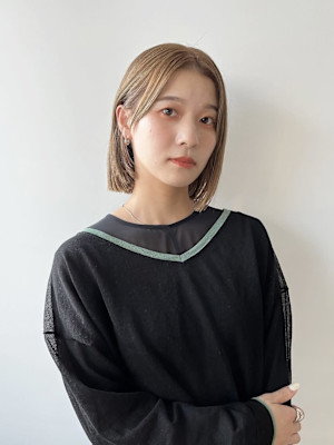 bob×milktea beige　ボブ　ミルクティ　ベージ