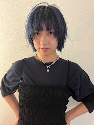 レイヤーボブ/ディープブルー/フェイスレイヤー