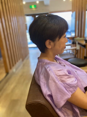 お客様髪質改善データ1406（ラベンダーグレージュ）