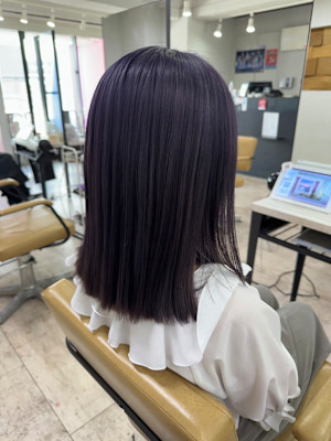 ラベンダーパープルロングレイヤーケアブリーチ所沢