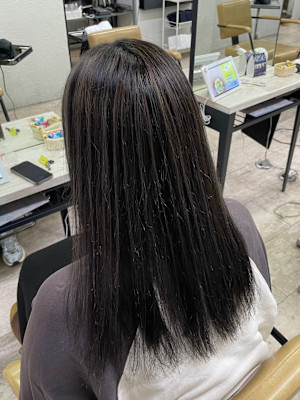 コントラストハイライトケアブリーチ前髪イメチェン所沢