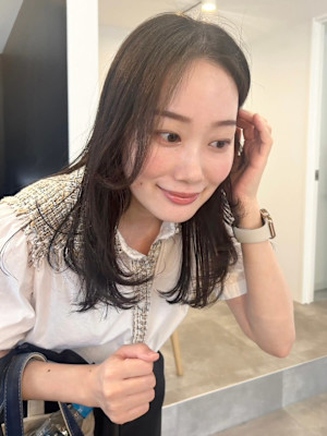 抜け感ロングレイヤーカット＊前髪なしワンカール垢抜けヘア