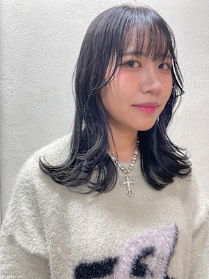 《lavender》インナーカラー_イヤリングカラー