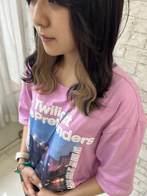 10代20代30代大人かわいいインナーカラーミルクティー