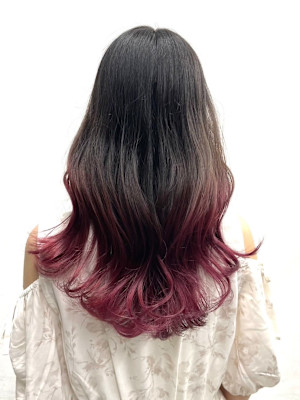 裾カラーピンク