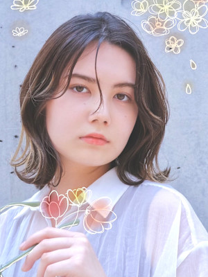 くびれボブカット＊肩につくボブヘアはくびれボブにスタイリング