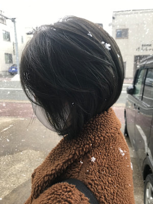 毛流れ×ネイビー