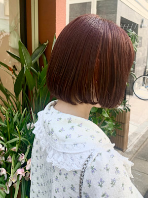 ダブルカラー×ボブ