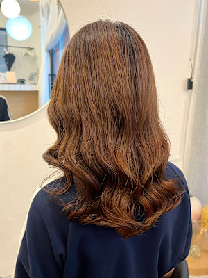 コテ巻き風デジタルパーマ 纐纈