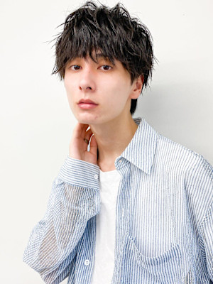 20代30代メンズツイストパーマ束感トラッドオシャレ感ショー