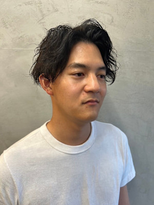 メンズパーマ/メンズカット/眉カット/ナチュラルパーマ