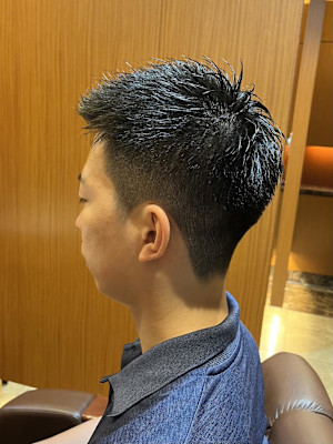 銀座　理容室　メンズカット　刈り上げ　ショートスタイル