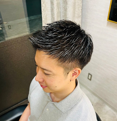 王道アップバングショート×マジックツーブロック