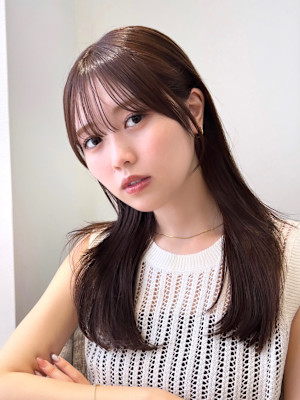 レイヤーカット/大人可愛い/顔まわり/前髪/銀座