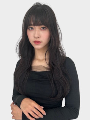 韓国レイヤー似合わせカット顔周りカット