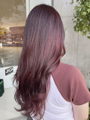 ブリーチなしでもしっかり赤味