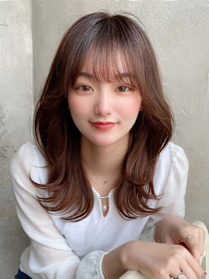 30代/40代/レイヤーカット/前髪/イメチェン/韓国ヘア