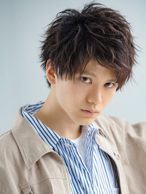 ソフトツイストハーフアップ ドライアップバング ツーブロック