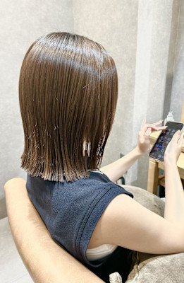 ストレート×切りっぱなしボブ☆