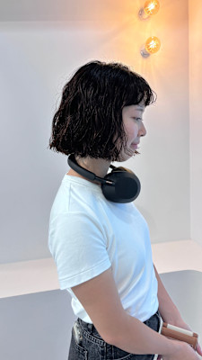 外国人風　ボブパーマ