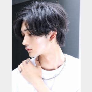 黒髪センターパートスパイラル シャドウパーマ 熊本上通