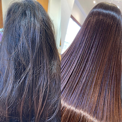 SLEEK式髪質改善 【縮毛矯正】 +カット+トリートメント