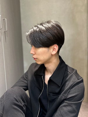 【吉田智哉】メンズパーマ、メンズセンターパート、7:3パート