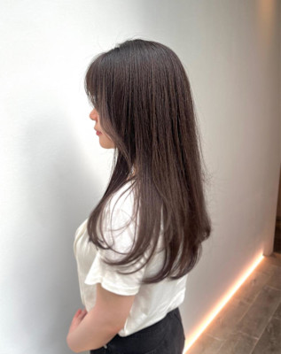 前髪/アンブレラカラー/こなれミディ/イメチェン/ウェーブ