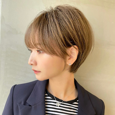 シアーカラー/ダークアッシュ/前髪インナー/セミディカール