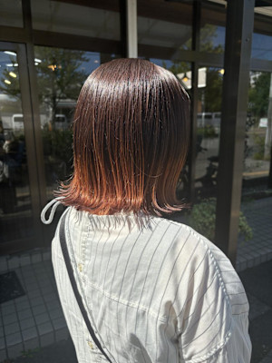 大人かわいい/オレンジ裾カラー