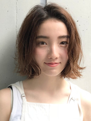 大人ボブパーマ