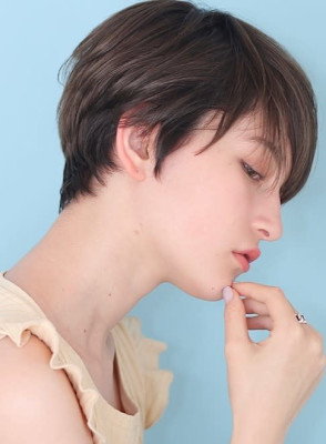 40代50代小顔前髪イメチェンアンブレラカラーショート