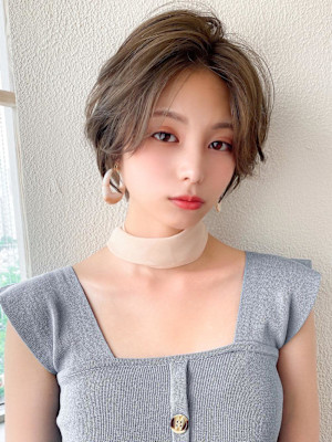 30代/40/小顔/前髪/イメチェン/ショートボブ/髪質改善