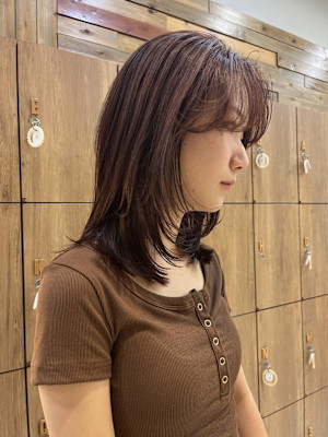 【黒田】ピンクベージュ/レイヤーカット