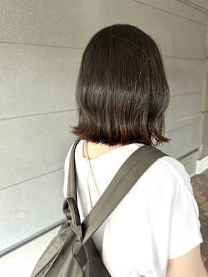 ボブスタイル　切りっぱなし　ヘッドスパ『半個室』