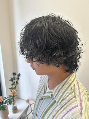 《花屋併設》緩めメンズパーマ