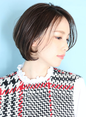 40代50代小顔前髪イメチェンアンブレラカラーショート