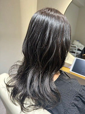 艶感暗髪ブルージュ×ロング『銀座／個室』