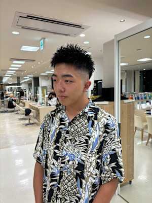 メンズカット/スパイキーショート/フェード/短髪