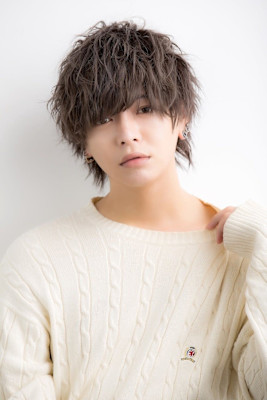 ツイストスパイラルパーママッシュウルフアッシュシルバーカラー