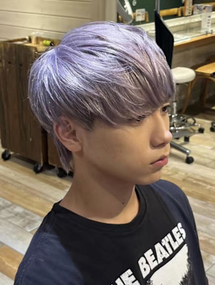 メンズカット/初ブリーチ/ダブルカラー韓国ヘアハイトーン